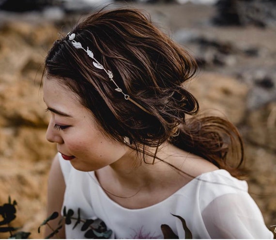 Gold Leaf Flower Crown For Girl Dress Hair Accessories Wedding Bridal  Headband Headdress Ornament Kids Children Floral Garland