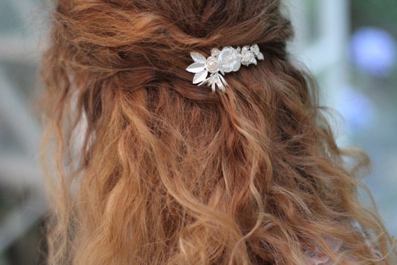 Floral barrette on sale