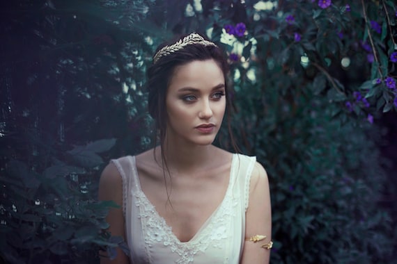 Romantic olive head accesorry Olive Branch/ Olive Leaf / Hair Crown / Gypsophila Floral  main image 3