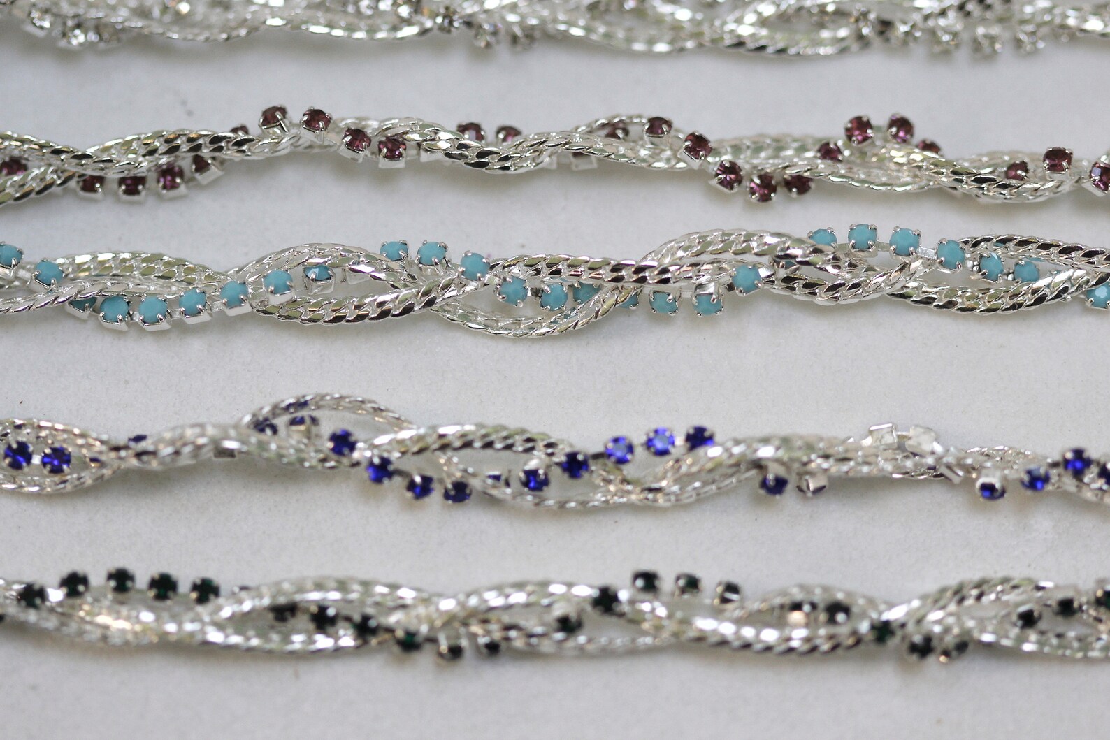 Braided Hair Chain Crystal Hair Chain Braid Headband Etsy