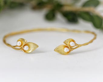 Calla Lily Choker Floral Nature Inspired Necklace Dainty Flowers