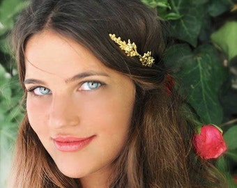 Preorder* Branches Greek Goddess Headband, Bridal Hair Accessories, Grecian Wreath Gold Leaf Plated, Wedding Crown, Birthday, Roman Tiara