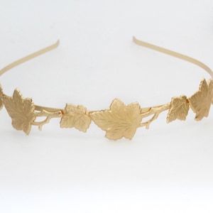 Loraine crown Ivy Gold Leaf Headband Greek Goddess Headband Bridal Hair Accessories, Wedding Headband, Golden Leaves, Vines, Nature Inspired