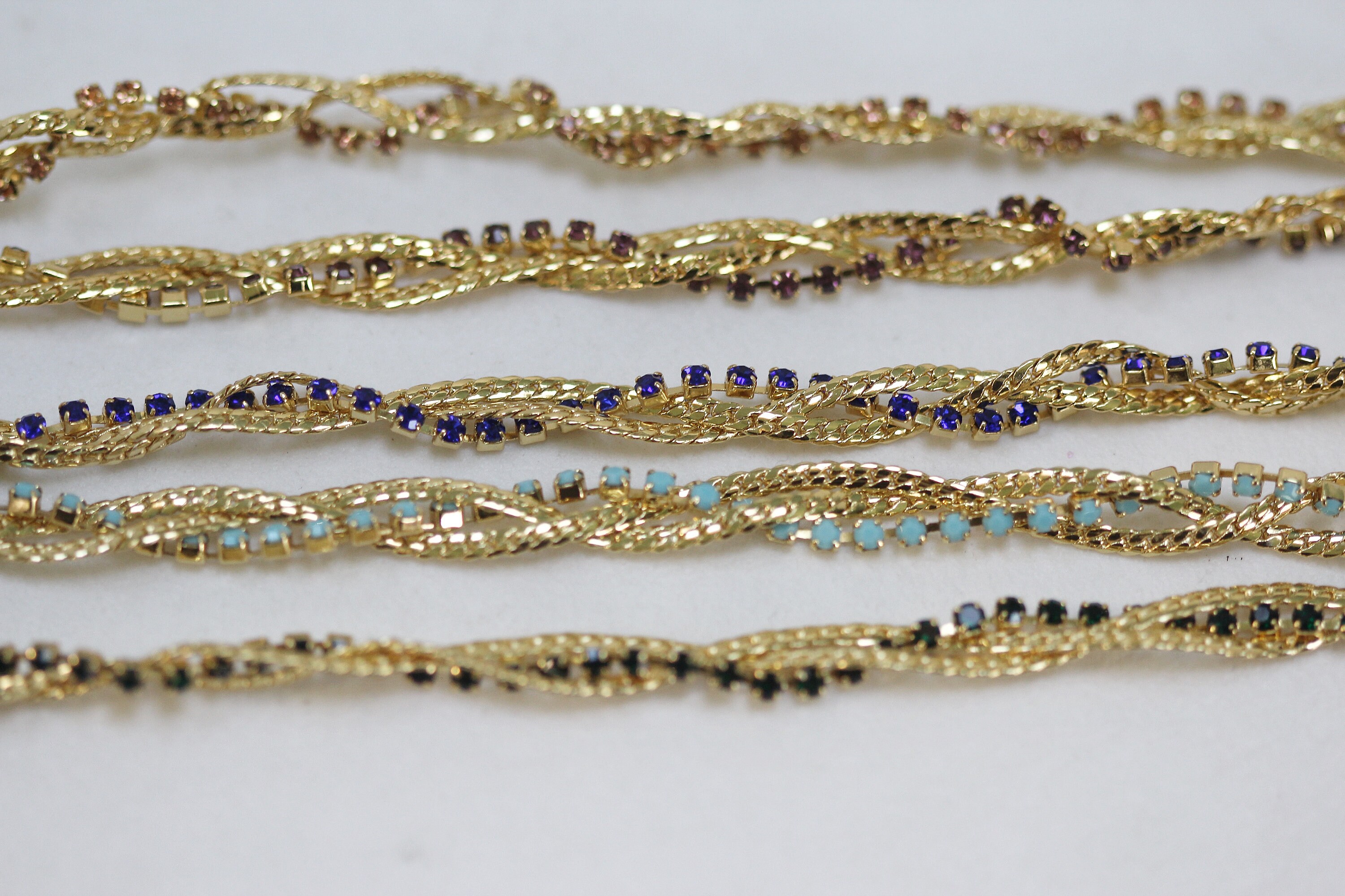 Braided Hair Chain Crystal Hair Chain Braid Headband Etsy