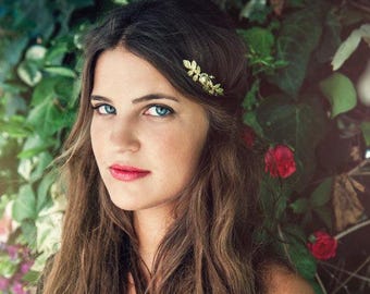 バラの葉の女神の冠、ギリシャ・ローマ風のブライダルヘアアクセサリー