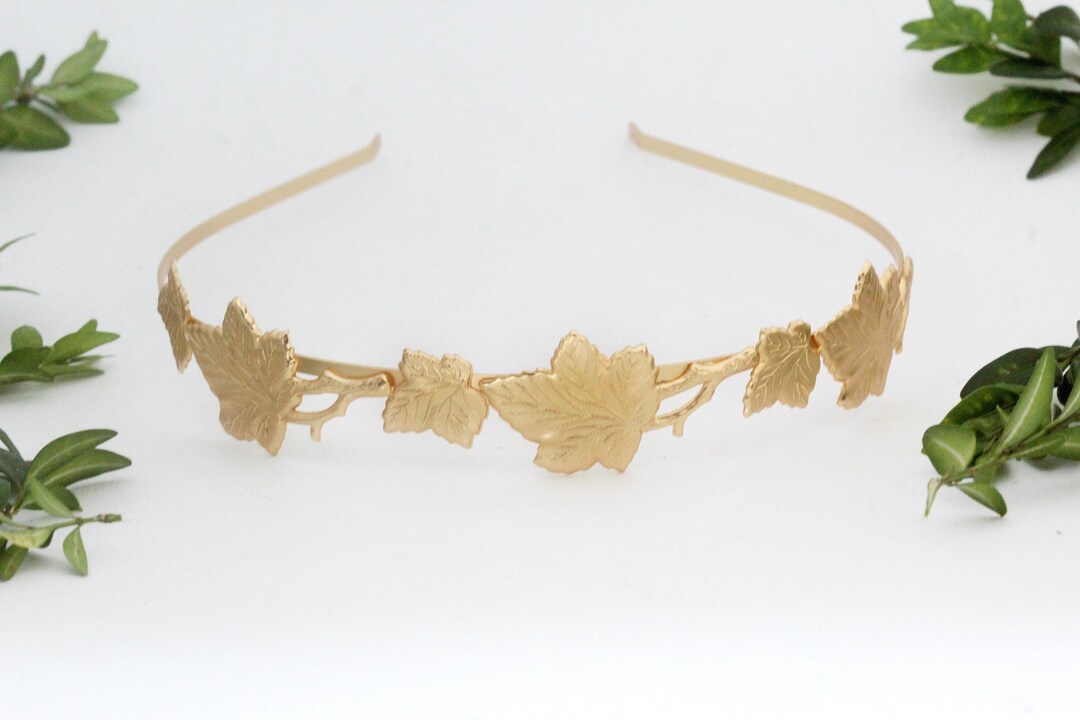 Bandeau Dégoulinant Feuilles Strass Or – Accessoire Coiffure Femme, Jeu De Rôle, Mariage, Fête – Élégant & Scintillant