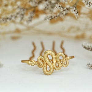 Schlange Haarnadel Mythische Schlange Haarnadel rosé gold silber Haarnadel Haarnadel Elfen Haarschmuck skurrile Haarforke altägyptisch ägyptisch