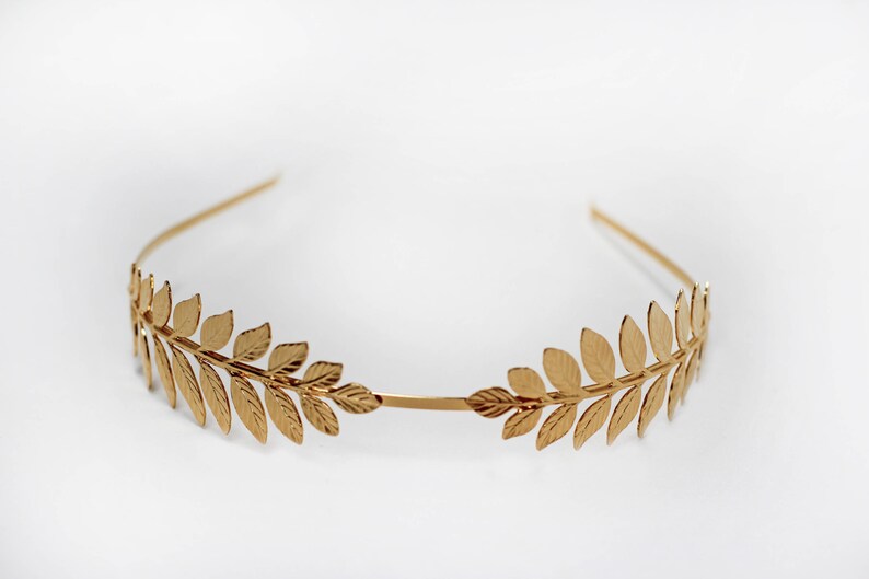 Athena Double Leaves Headband Goddess Laurel Wreath Greek Etsy