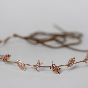 Twigs Leaves Flexible Wreath, Boho Chic Leaf Headband, Bridal Hair Accessory
