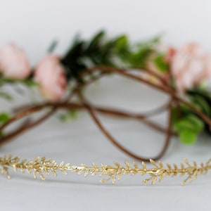 Wilde takken krans bruids haaraccessoire bruids hoofdband zilveren tak tiara sierlijke bladgoud hoofdband boho chic bruid tiara delicate band