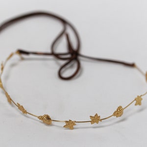 Preorder Diademas de vides, corona de uvas, alambre de pelo de metal dorado flexible, tiara dorada, accesorio para el cabello nupcial, ramo de novias, corona de laurel imagen 3