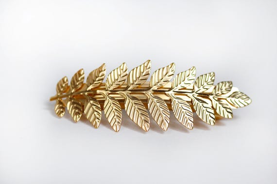 VTG Gold Tone Goddess Figural Barrette Hair‎ Clip, Romantic Renaissance Style Barrette Vtg - Etsy main image 3
