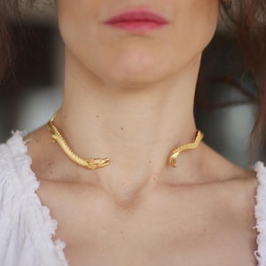 Dragon Choker Dark Fairy Mystical Creature Animal Woodland Bridal Jewelry Boho Gold Silver Rose Gold Elven Witch Jewellery Accessories