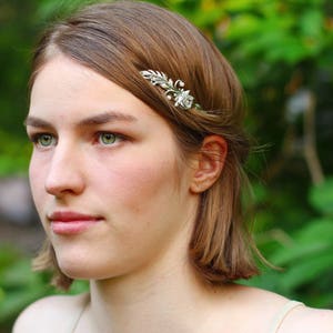 Divine Floral Swirls Goddess Headband, Grecian Headpiece, Wedding Wreath, Gold Leaves, Greek Crown, Boho Chic Hairpiece, Dainty Flower Crown image 7