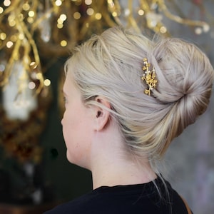Sakura Field Haarspeld Rosegoud Kersenbloesemblad Bruidsbruiloft Bladeren Sieraden Bladzilver Bloemen Haaraccessoire Haarspeld Fairy Elven afbeelding 6