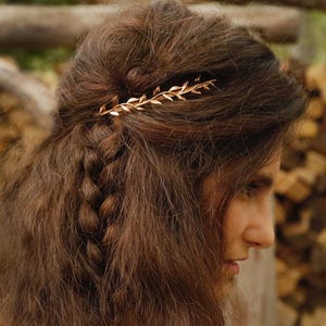 Twig Goddess Crown, Bridal Leaf Headpiece, Roman Wedding Tiara image 2
