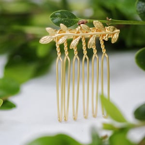 Single Twig Branch Comb, Comb, Golden Leaves Hair Comb, Bridal Hair Accessory Bridesmaid Rustic Woodland wedding
