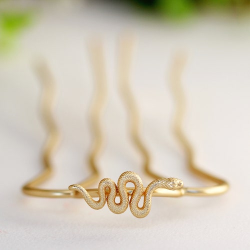 Baby Snake Hair Pin Cleopatra Hair Color Stick Gold Rose Gold - Etsy Baby Snake Hair Pin Cleopatra Hair Color Stick Gold Rose Gold - Etsy