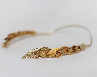 Set Accessori Dea Greca - Corona D'Alloro, Braccialetto E Orecchini Dorati - Foto 7