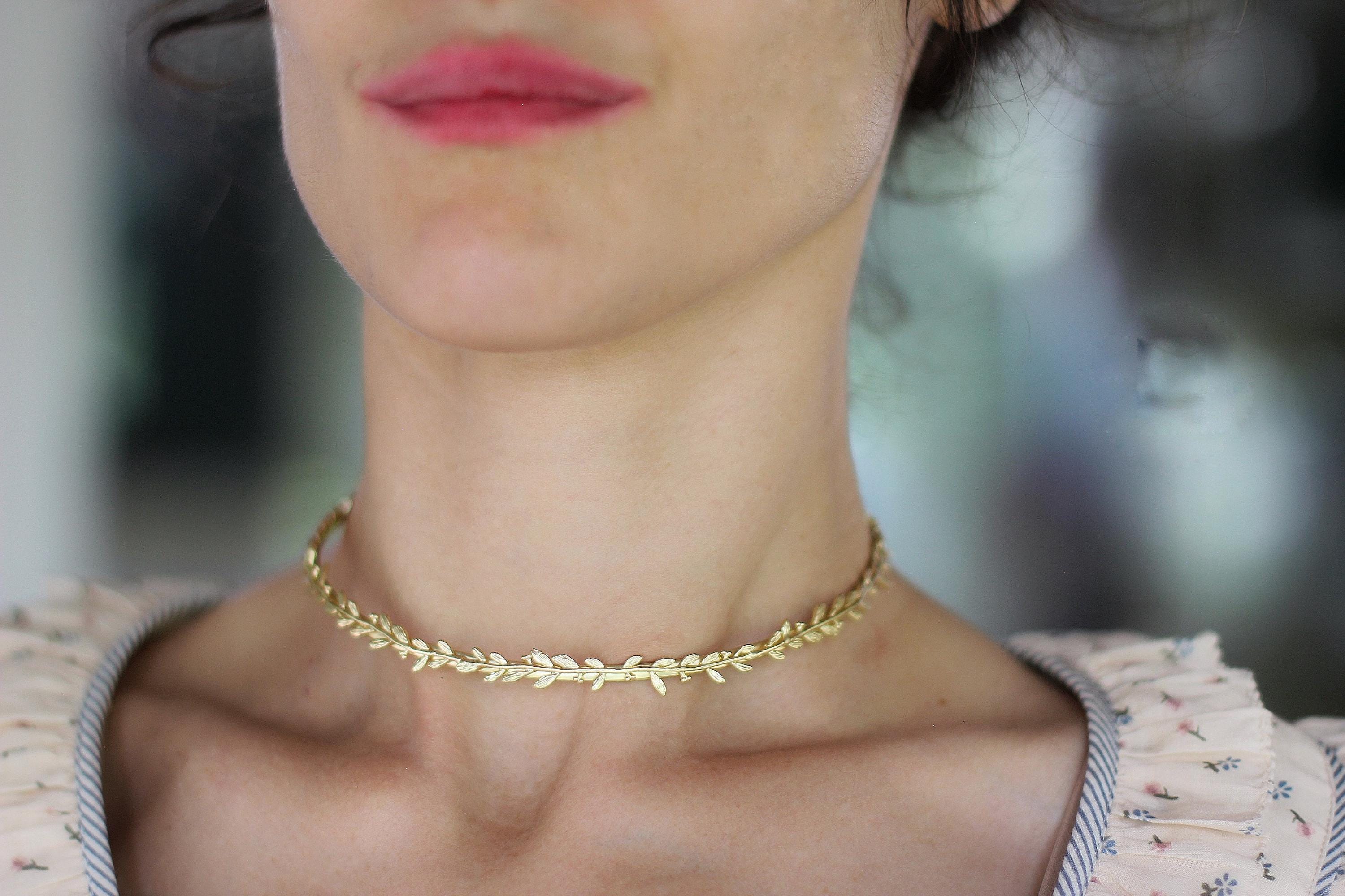 Twigs Branch Full Choker, Dainty Nature Inspired Bridal Jewelry 