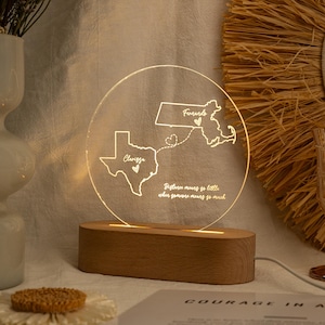 Zwei Karte Nachtlicht, Fern Beziehung Lampe, immer unter dem gleichen Himmel, Geschenk für den besten Freund, romantisches Geschenk für Sie