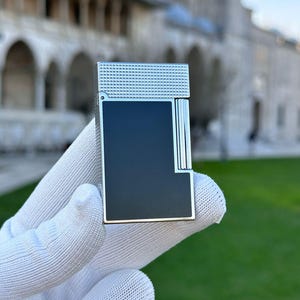 St Dupont Lighter Black And Sİlver Man Gift High Quality 1:1 Limited