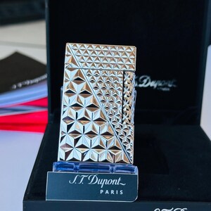 St Dupont Paris Crystal Silver Lighter Lighter Ligne II Paris High quality 1:1 Limited Kutulu Ve Sertifikalı Luxury