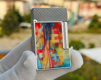 Encendedor St Dupont Línea 2 Graff'ty Multicolor C16024 Reloj y Lápiz Réplica 1:1 de Alta Calidad