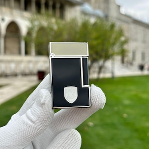 St Dupont Lighter Black And Silver For Man Gift High Quality 1:1 Limited