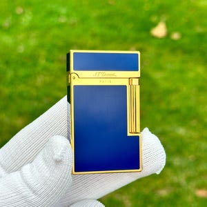 St Dupont ライター ネイビー＆ゴールド ライン II 1:1 高品質 ラグジュアリー 男性コレクションギフト