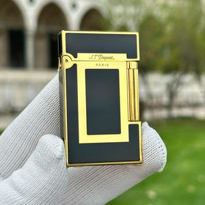 New Stock St Dupont Lighter Black and Gold Ligne 2 Paris High quality 1:1 Limited Kutulu Ve Sertifikalı Luxury