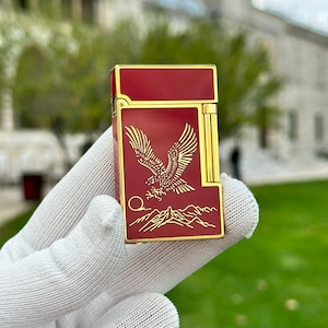 St Dupont Lighter Red Gold Bird For Man Gift High Quality 1:1 Limited Edition