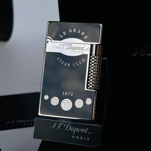 Le Grand 1872 シガークラブ セントデュポン ライター ブラック＆シルバー ラグジュアリー 男性コレクション ギフト