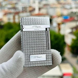St Dupont Silver Paris Lighter Ligne 2  1:1 high quality Replica Birthday gift for men Collection Box and Documents
