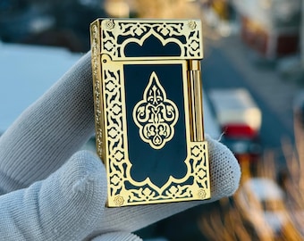 St Dupont Lighter Gold and Black Man Gift High Quality 1:1 Limited
