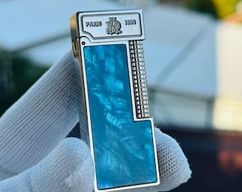 Dunhill Lighter Blue and Silver Rollagas Limited Collection Man Gift 1:1 High quality