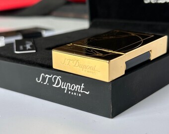 St Dupont Lighter Leonardo Da Vinci Gold Man Gift Collection