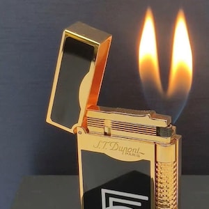 St Dupont ライター ダブルフレーム ブラックゴールド 55周年記念 Ligne II 新コレクション 限定版 男性向けギフトコレクション 1:1