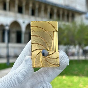 St Dupont Lighter Gold  Ligne 2 Paris High quality 1:1 Replica Kutulu Ve Sertifikalı Luxury Gift