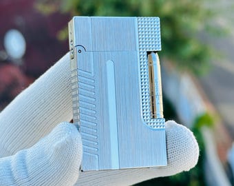 St Dupont Lighter Silver Ligne 2 Paris High quality 1:1 Replica Kutulu Ve Sertifikalı Luxury Man Gift Collection Lighter