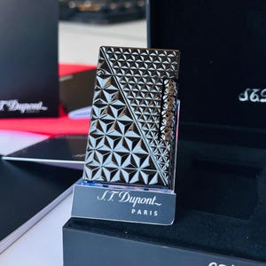 New Stock St Dupont Paris Crystal Black Lighter Lighter Ligne II Paris High quality 1:1 Limited Kutulu Ve Sertifikalı Luxury