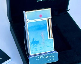 Encendedor St Dupont Francia Encendedor Dupont Langsheng Línea 2 Impresión Sunrise 1:1 Réplica de alta calidad
