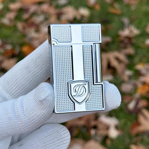 St Dupont Lighter Silver 'D Logo Quality 1:1 Man Gift Ligne II