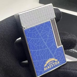 S.T. Dupont Ligne 2 Linea Maestra Blau Silber Feuerzeug 1:1 Hochwertige Replica Begrenzte Sammlung Mann Geschenk