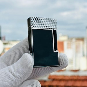 St Dupont ライター ブラック＆シルバー Ligne 2 1:1 高品質 限定版 コレクション 男性向けギフト シガー