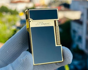 Encendedor St. Dupont dorado y negro de alta calidad, 1:1, regalo para hombre, edición limitada