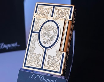 St Dupont Lighter 1872 Black and Gold Plated Ligne 2  1:1 high quality Replica Birthday gift for men Collection Box and Documents