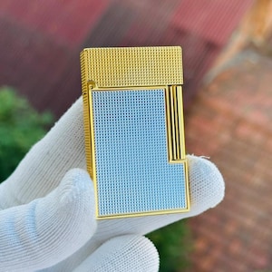 St Dupont Lighter Gold & Silver Ligne II 11923Ligne 2  1:1 high quality Replica Birthday gift for men Collection Box and Documents