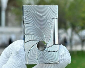 Encendedor St Dupont Plata Ligne II Cigarrillo Hombre Colección Regalo 01976 Edición Limitada