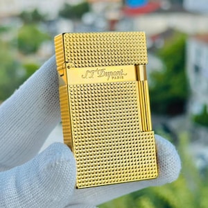 St Dupont-aansteker vergulde Ligne 2 Paris Hoogwaardige 1:1 replicadoos en documenten Luxe cadeau
